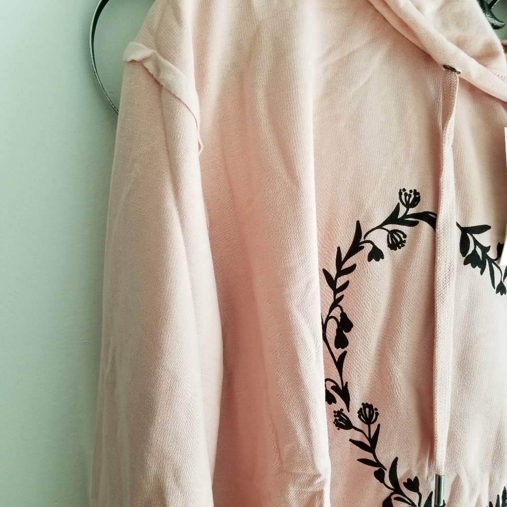 C & C California Dusty Rose Heart Hoodie - Picture 3 of 7
